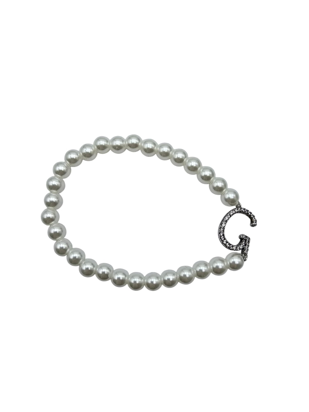 FINE COLLEZIONE  - Bracciale iniziale in argento montato su perle Lucia Vitiello Gioielli di Napoli