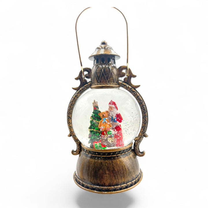 Babbo Natale in lanterna con musica, colori e coriandoli