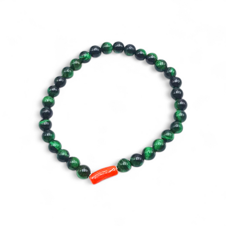 Bracciale di Corallo e Malachite