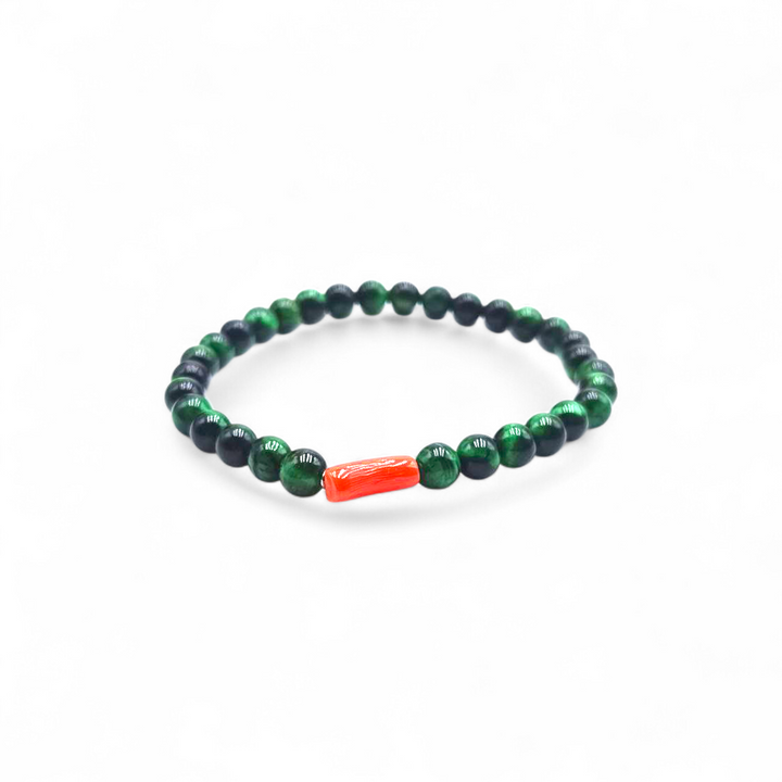 Bracciale di Corallo e Malachite