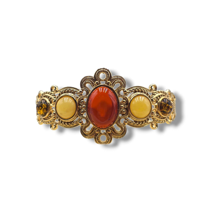 Bracciale Ambra multicolor del Baltico montato in argento