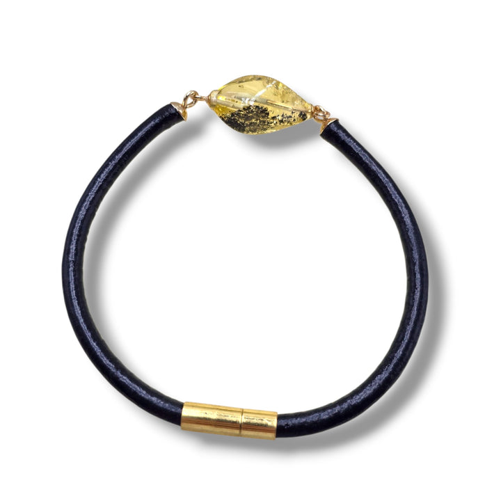 Bracciale “ambra e caucciù” ambra del baltico montato in argento