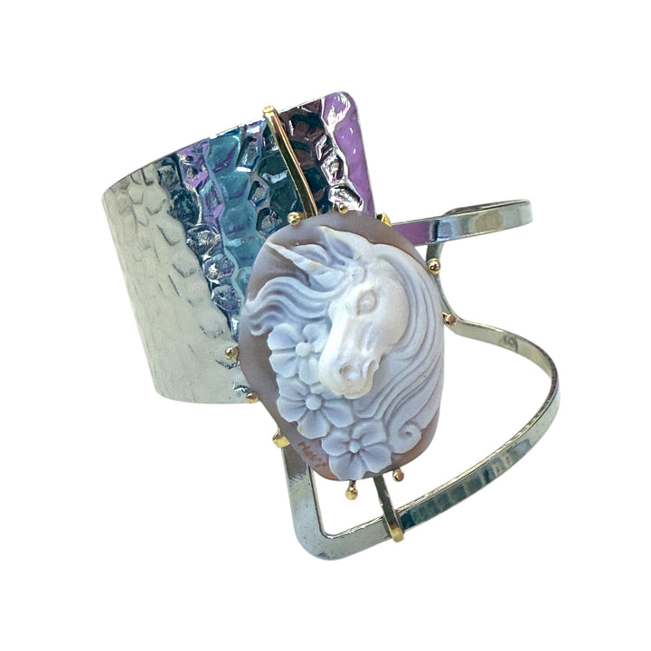 Bracciale Unicorno di Cammeo montato in Argento