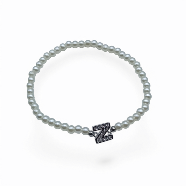 FINE COLLEZIONE  - Bracciale iniziale in argento montato su perle Lucia Vitiello Gioielli di Napoli