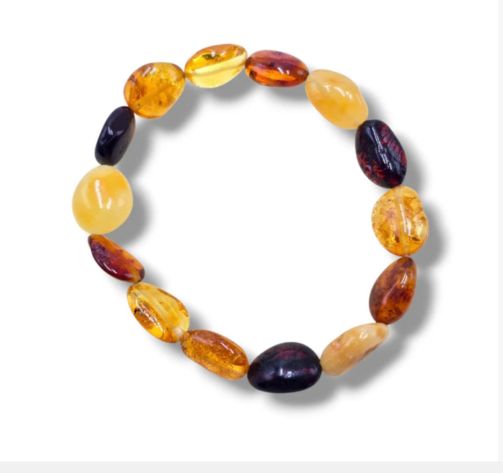 Multicolor Baltic amber bracelet