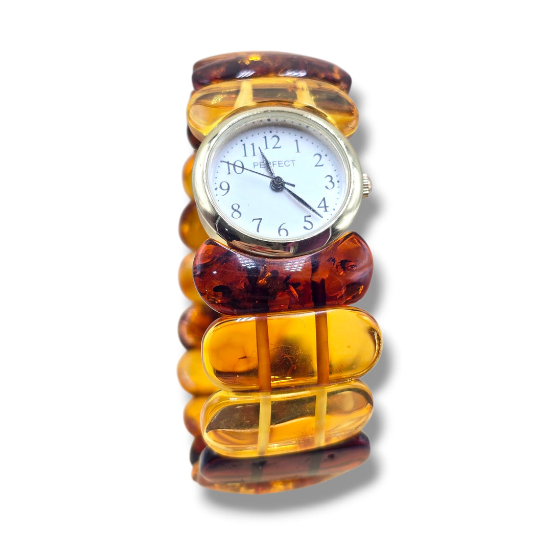 Bracciale orologio di ambra del Baltico