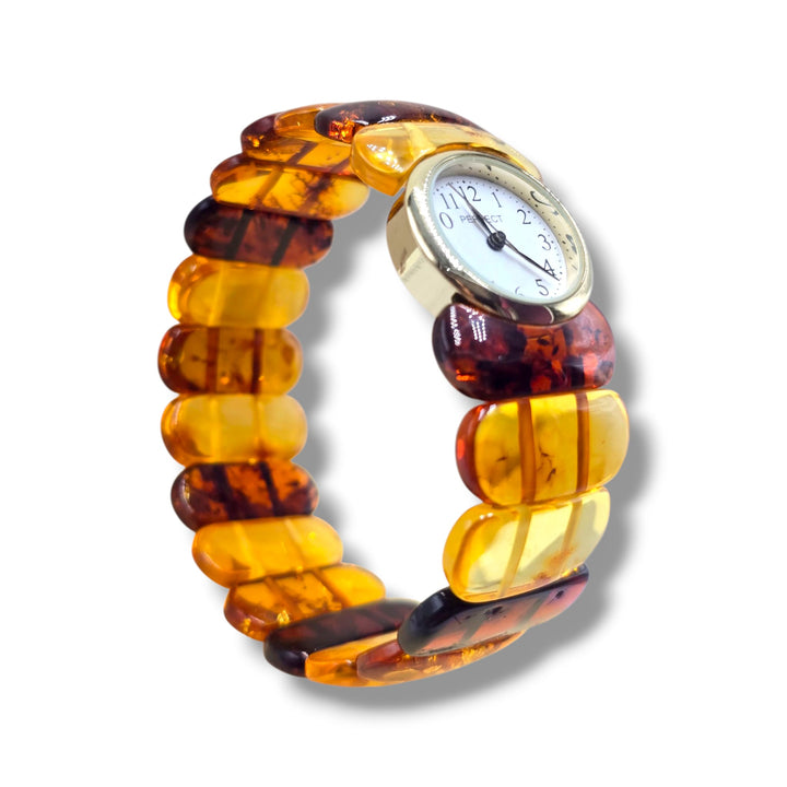 Bracciale orologio di ambra del Baltico