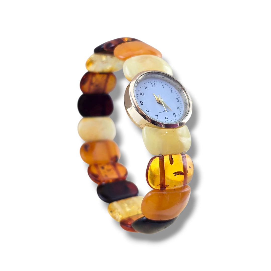 Bracciale orologio di ambra del Baltico