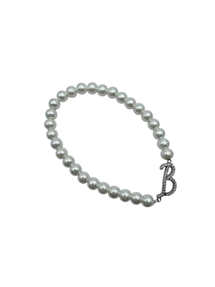 FINE COLLEZIONE  - Bracciale iniziale in argento montato su perle Lucia Vitiello Gioielli di Napoli