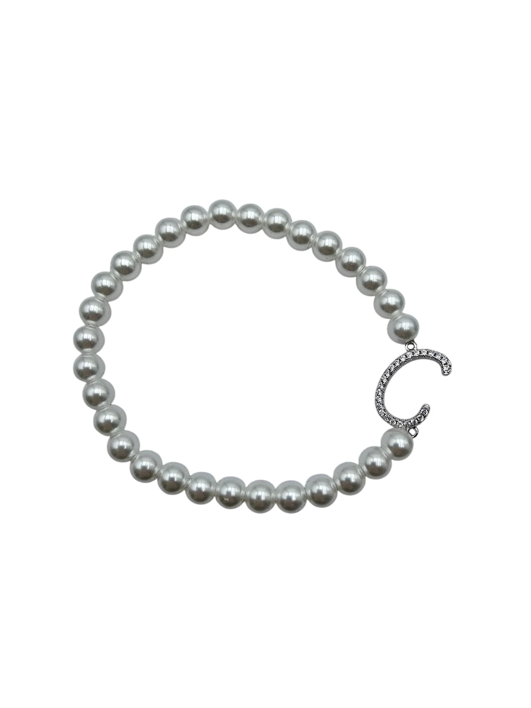 FINE COLLEZIONE  - Bracciale iniziale in argento montato su perle Lucia Vitiello Gioielli di Napoli