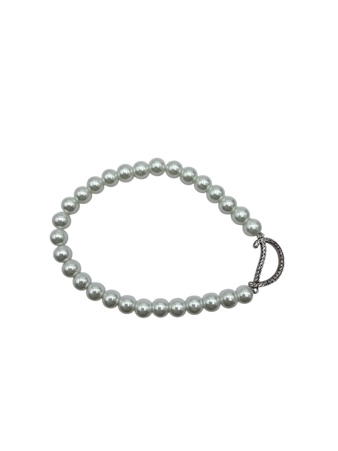 FINE COLLEZIONE  - Bracciale iniziale in argento montato su perle Lucia Vitiello Gioielli di Napoli