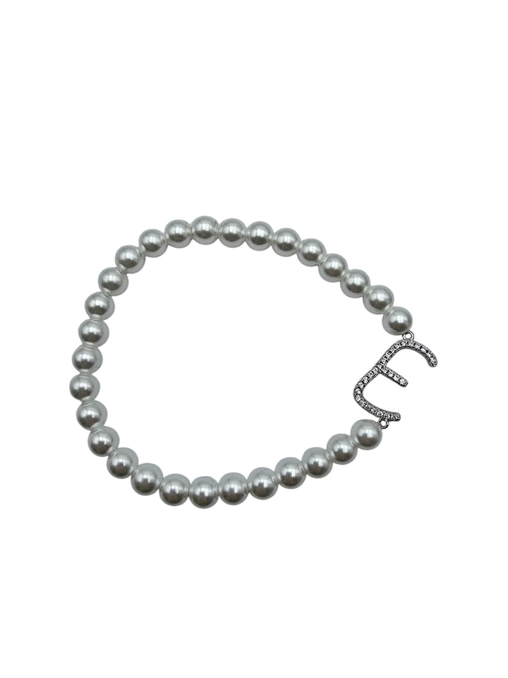 FINE COLLEZIONE  - Bracciale iniziale in argento montato su perle Lucia Vitiello Gioielli di Napoli