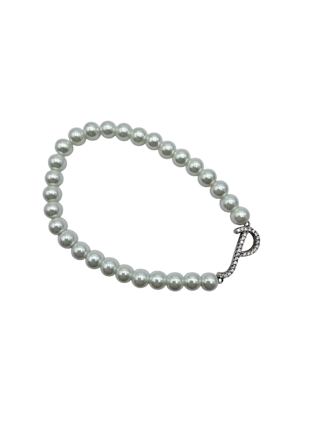 FINE COLLEZIONE  - Bracciale iniziale in argento montato su perle Lucia Vitiello Gioielli di Napoli
