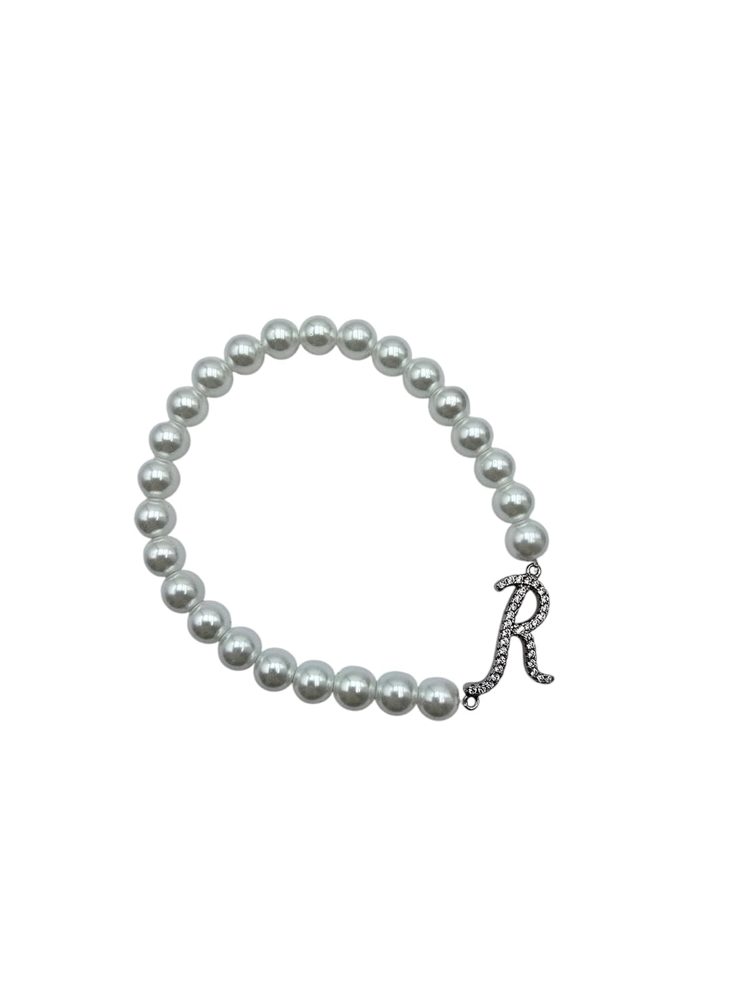 FINE COLLEZIONE  - Bracciale iniziale in argento montato su perle Lucia Vitiello Gioielli di Napoli