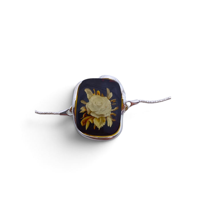 Bracciali Fiori di Ambra montati in Argento