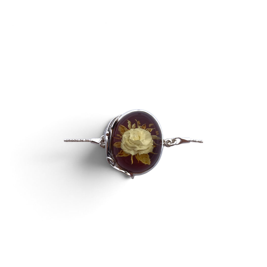 Bracciali Fiori di Ambra montati in Argento