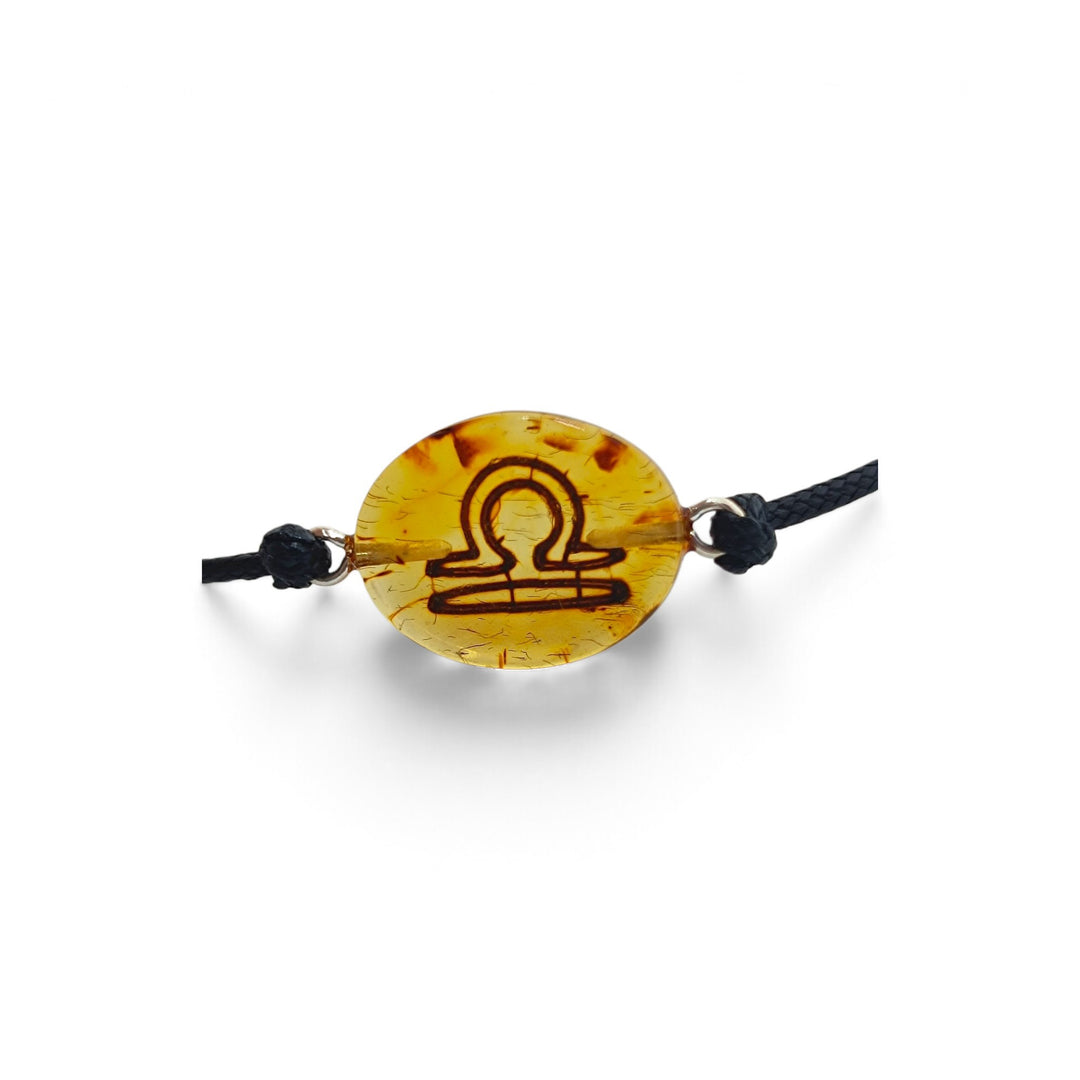 Bracciali Segni zodiacali di Ambra montati in Acciaio