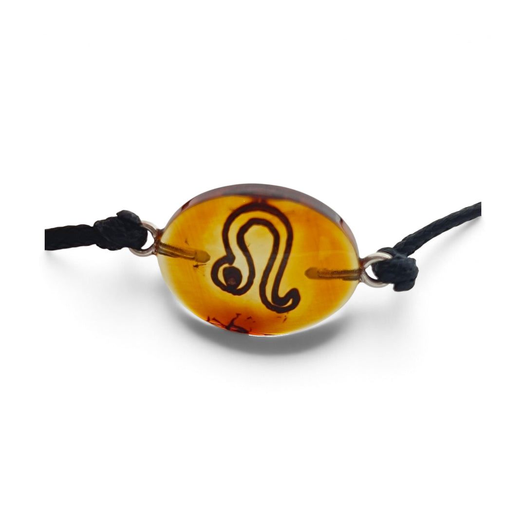 Bracciali Segni zodiacali di Ambra montati in Acciaio