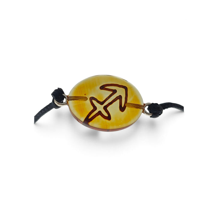 Bracciali Segni zodiacali di Ambra montati in Acciaio