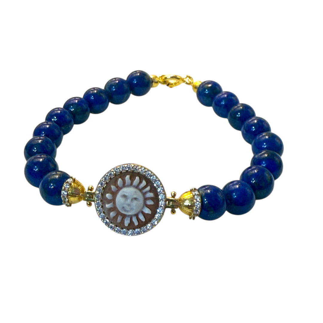 Bracciali colorati cammeo ed agata montati in argento e zirconi