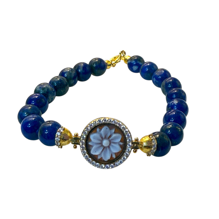 Bracciali colorati cammeo ed agata montati in argento e zirconi