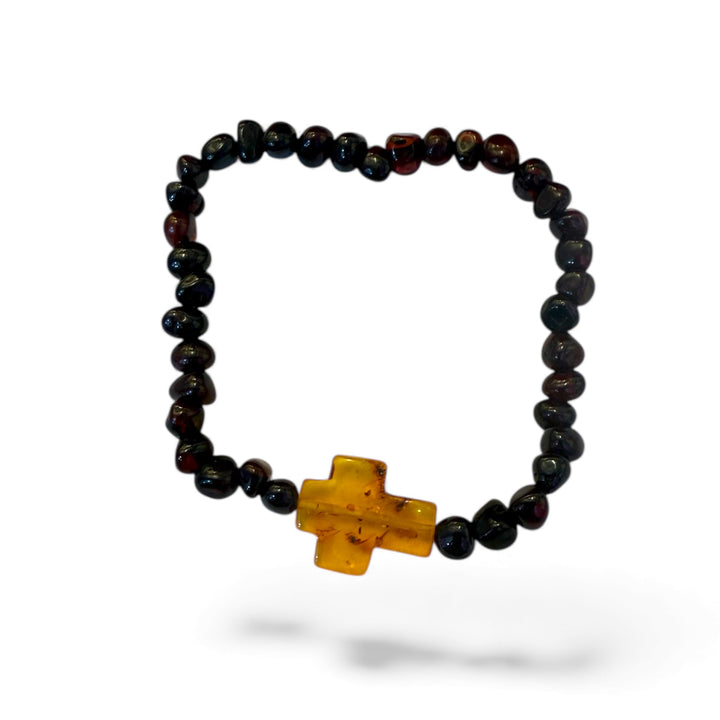 Bracciali croce di ambra del Baltico