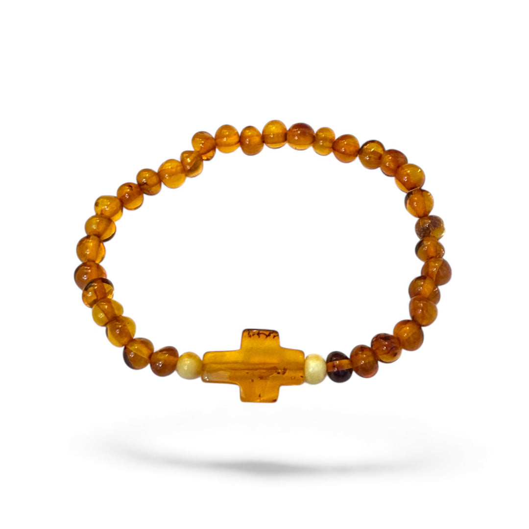 Bracciali croce di ambra del Baltico