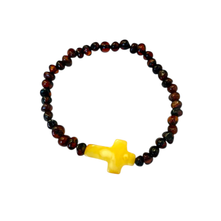 Bracciali croce di ambra del Baltico