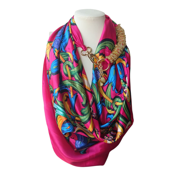 Collana Foulard Gioiello di Agate colorate