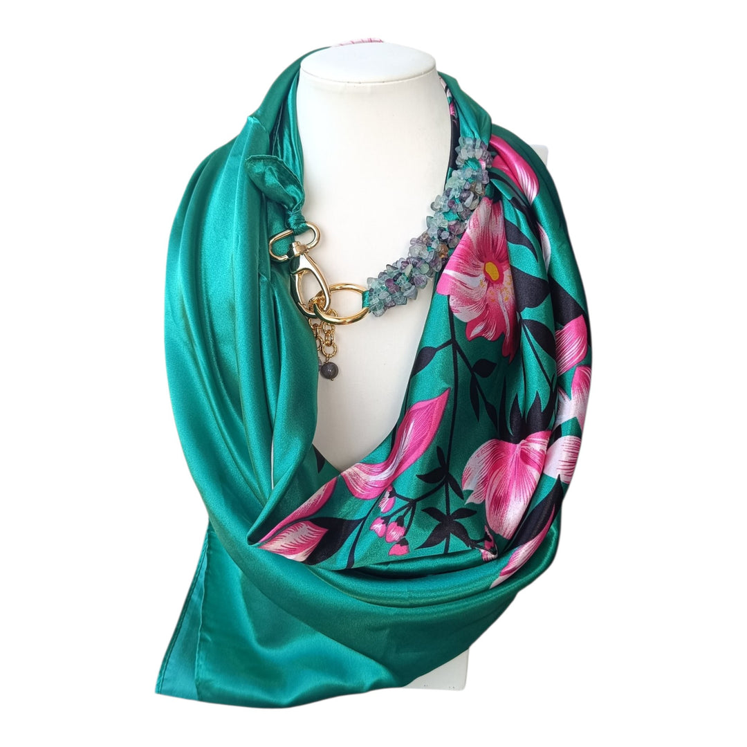 Collana Foulard Gioiello di Agate colorate