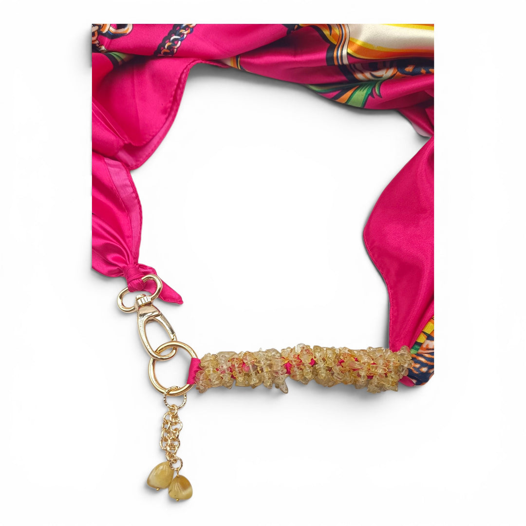 Collana Foulard Gioiello di Agate colorate