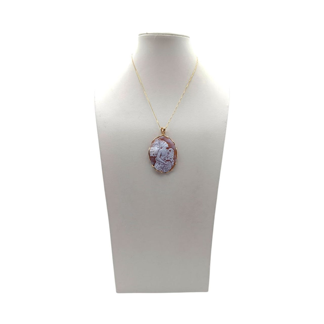 Collana Cammeo Dea della Fortuna montata in Argento Dorato