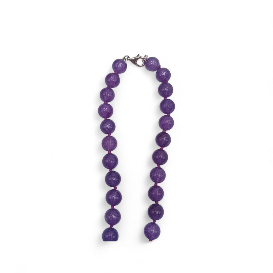 Collana Dama di Cammeo, Ametista e Corallo montata in Argento