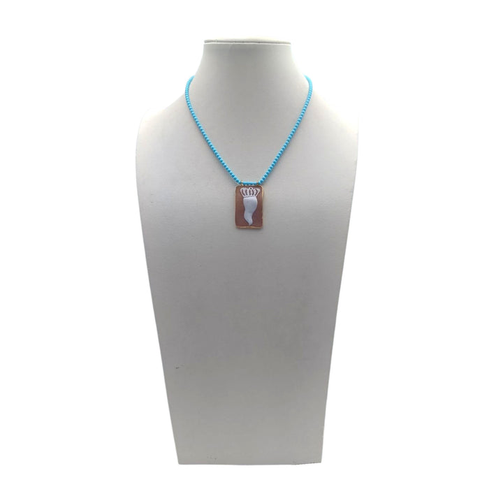 Collana con ciondolo corno di Cammeo montato in Argento Dorato