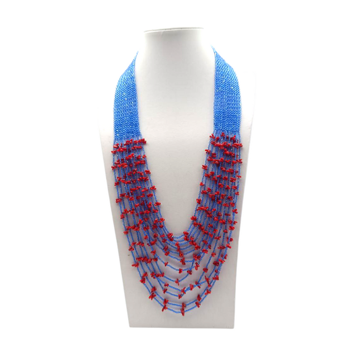 Collana di zirconi e Corallo