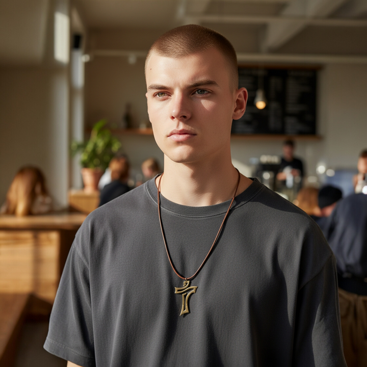 Collana Croce in Ottone