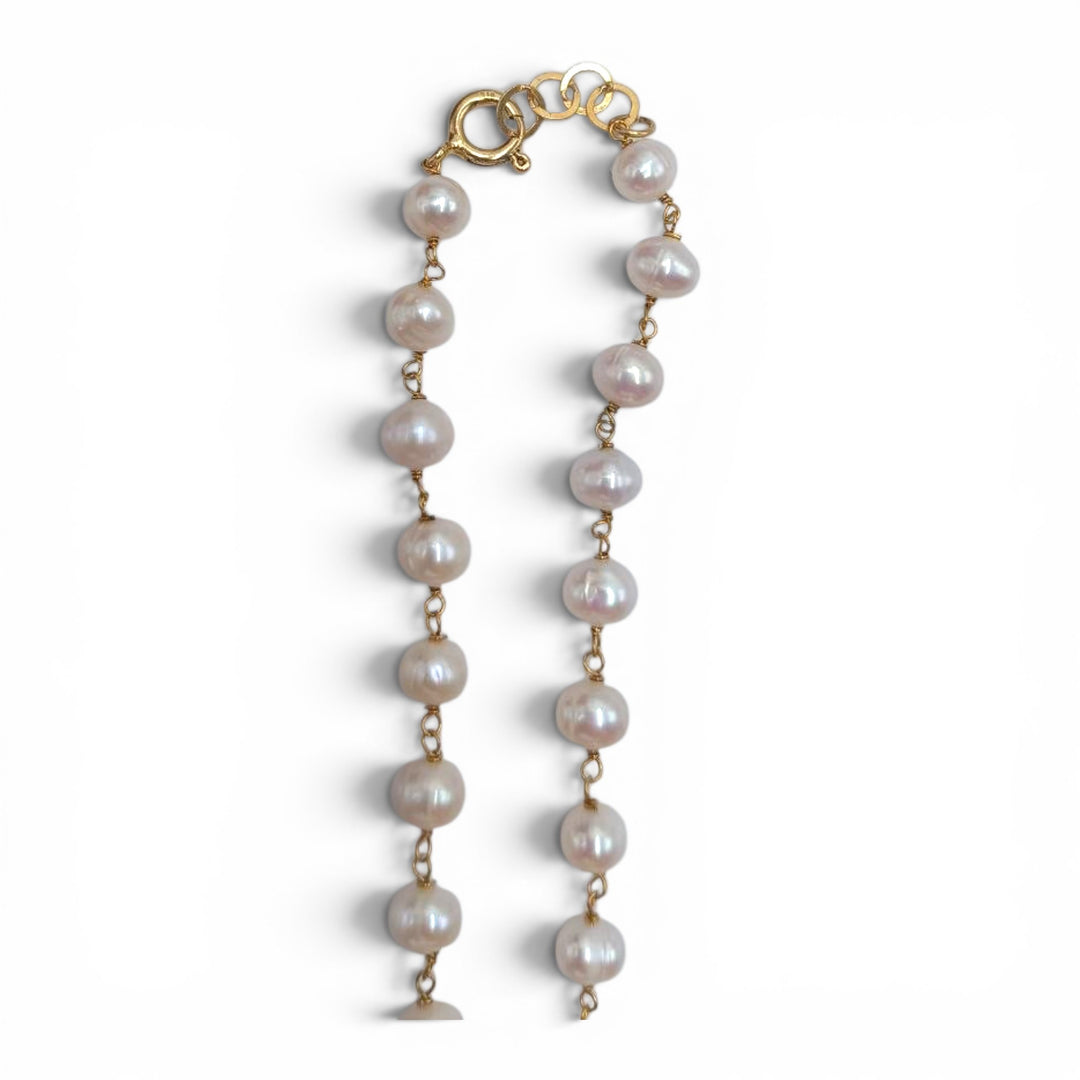 Collana Cuore di Cammeo montata in Argento Dorato