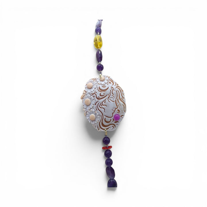 Collana Dea delle Margherite di Cammeo montata in ametista