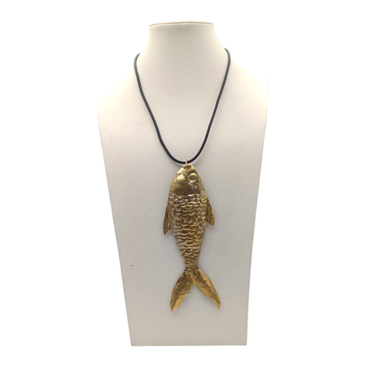 Collana Pesce in Ottone