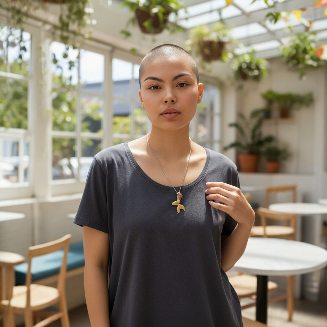 Collana Sirena in Ottone e Rame