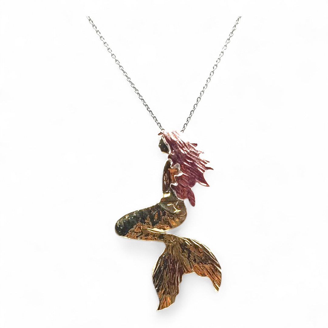 Collana Sirena in Ottone e Rame