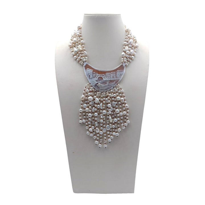 Collana Venezia di Cammeo montato in Cotone