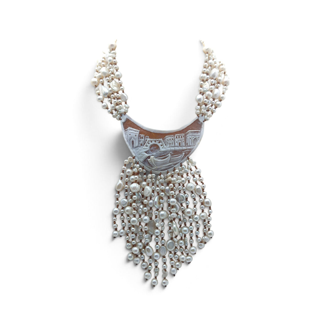 Collana Venezia di Cammeo montato in Cotone