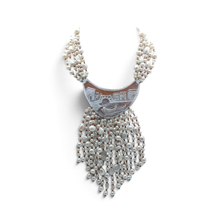 Collana Venezia di Cammeo montato in Cotone
