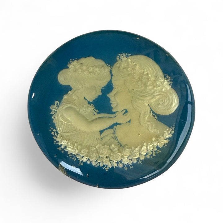 Collana ciondolo “connubio d’amore” di ambra blu del Baltico