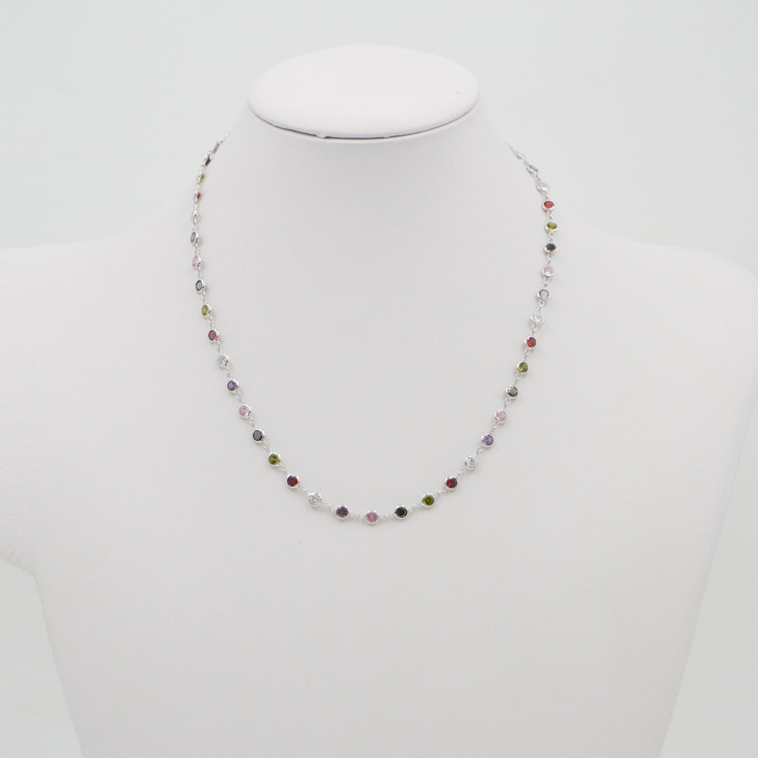 Collana "zirconi" montata in argento
