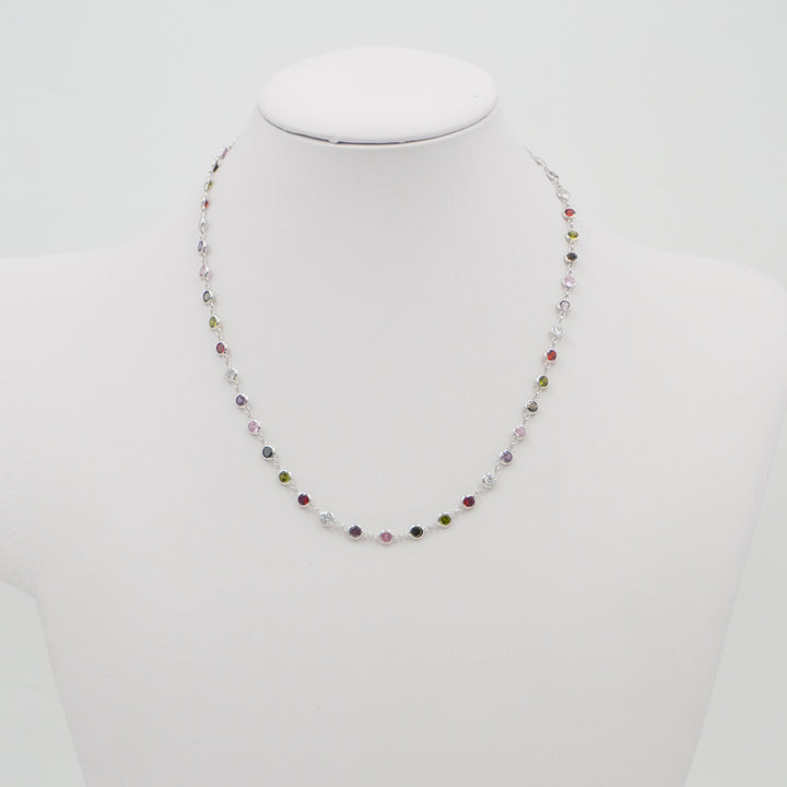 Collana "zirconi" montata in argento