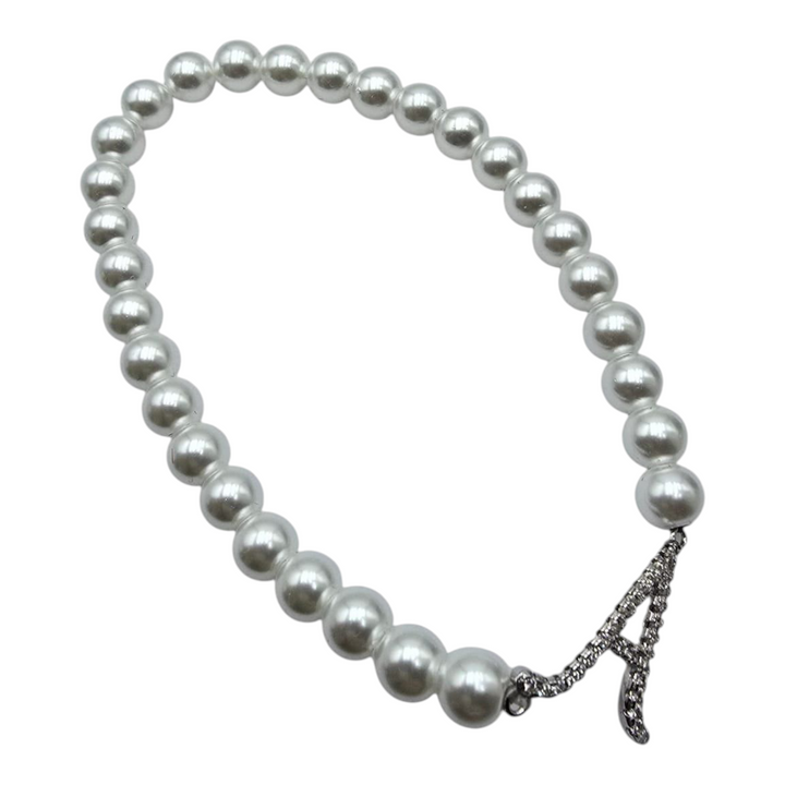 FINE COLLEZIONE  - Bracciale iniziale in argento montato su perle Lucia Vitiello Gioielli di Napoli