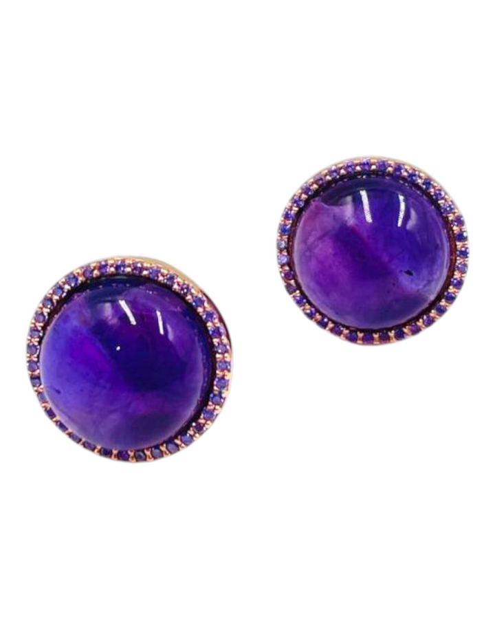 END OF COLLECTION - Amethyst earrings mounted on silver