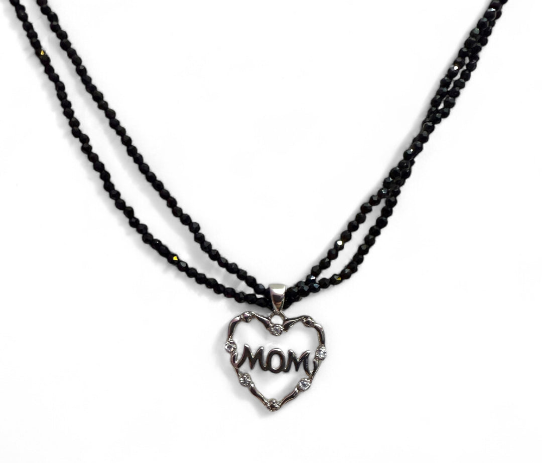 Idea regalo Festa della mamma - collana cuore argento con collana zirconi colorati